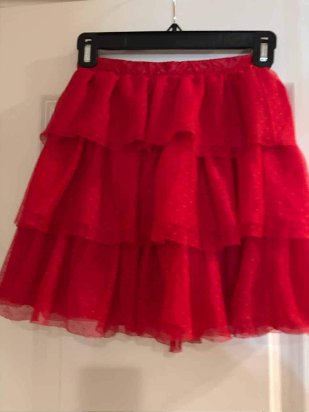 Janie and Jack Red Layered Ruffle Skirt